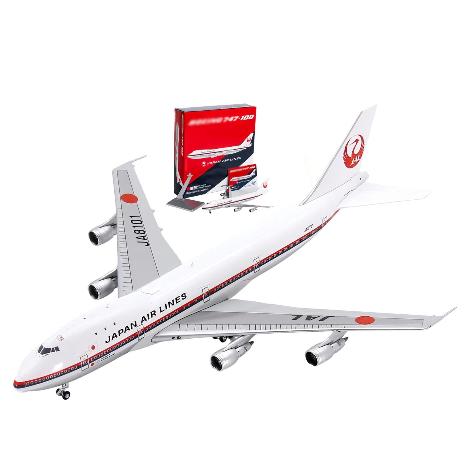 Amazon.co.jp: 1:400スケール 日本航空 B747-100 JA8101 ダイキャスト